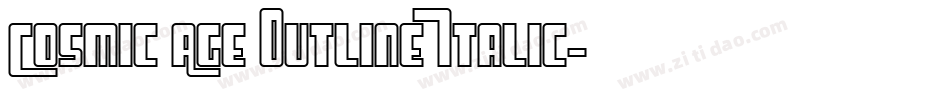 Cosmic Age Outline Italic字体转换